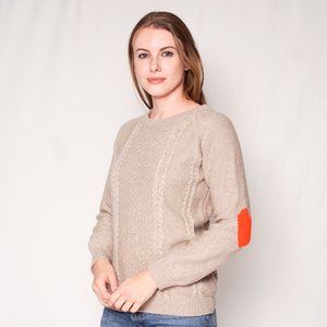 ladies jumper with elbow patches